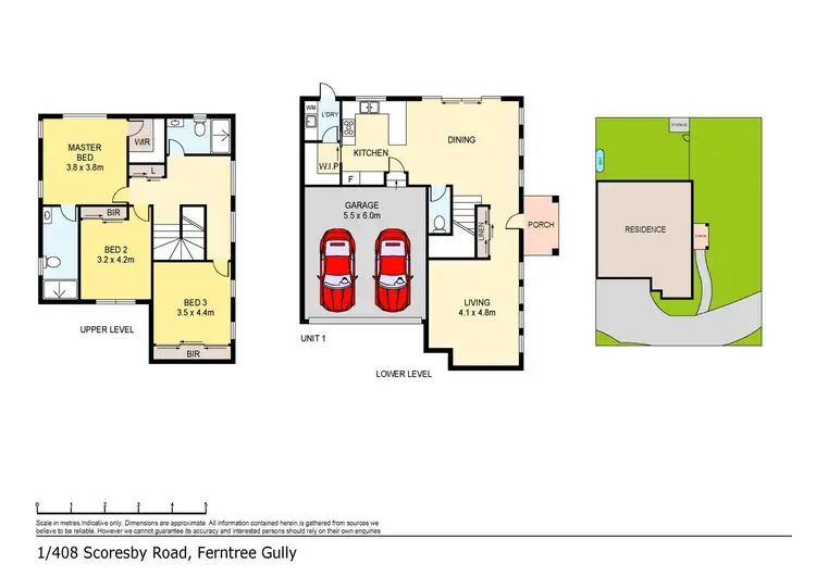 Floorplan of Homely townhouse listing, 1/408 Scoresby Road, Ferntree Gully VIC 3156