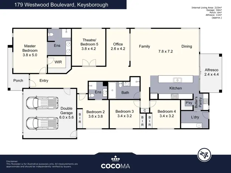 Floorplan of Homely house listing, 179 Westwood Boulevard, Keysborough VIC 3173
