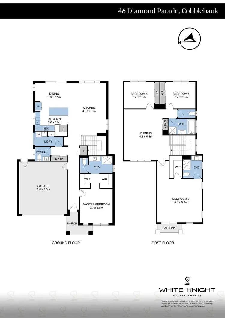 Floorplan of Homely house listing, 46 Diamond Parade, Cobblebank VIC 3338
