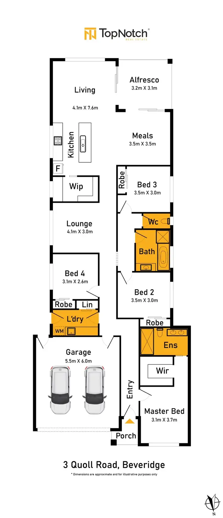 Floorplan of Homely house listing, 3 Quoll Road, Beveridge VIC 3753