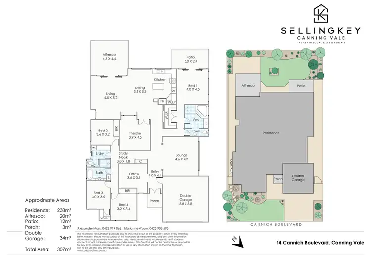 Floorplan of Homely house listing, 14 CANNICH BOULEVARD, Canning Vale WA 6155