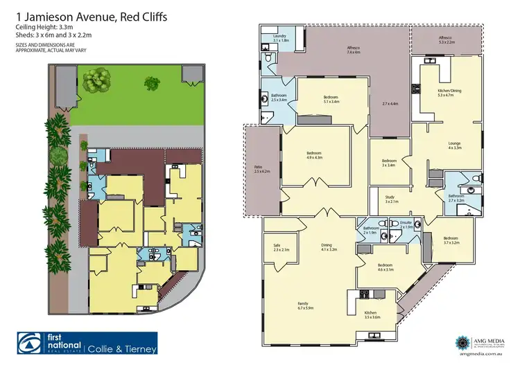 Floorplan of Homely house listing, 1 Jamieson Avenue, Red Cliffs VIC 3496