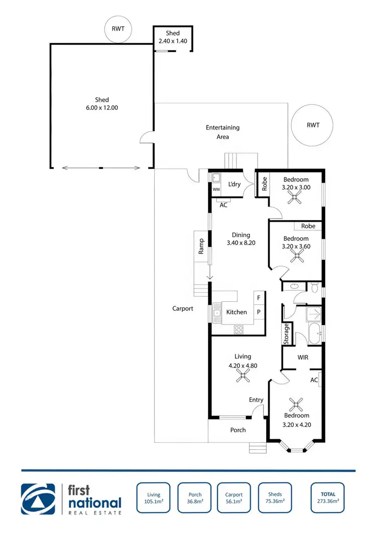 Floorplan of Homely house listing, 9 Clinton Road, Maitland SA 5573