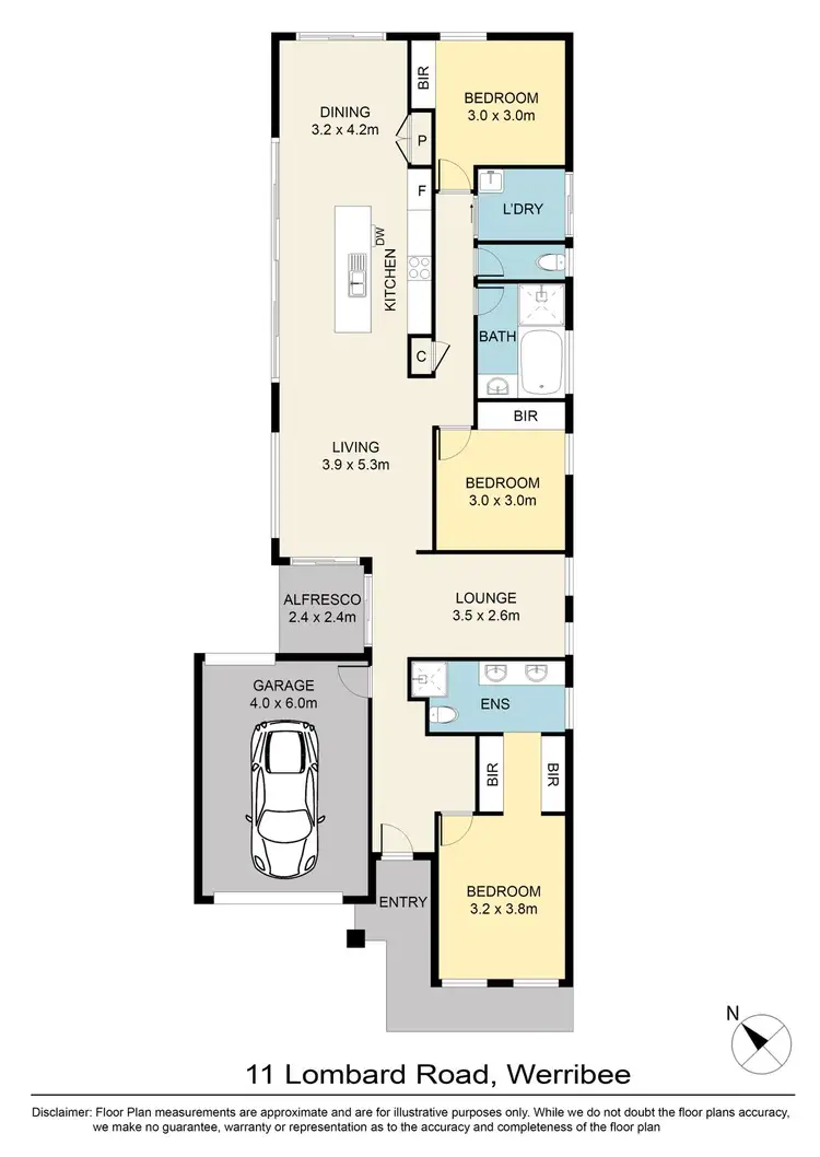 Floorplan of Homely house listing, 11 Lombard Road, Werribee VIC 3030