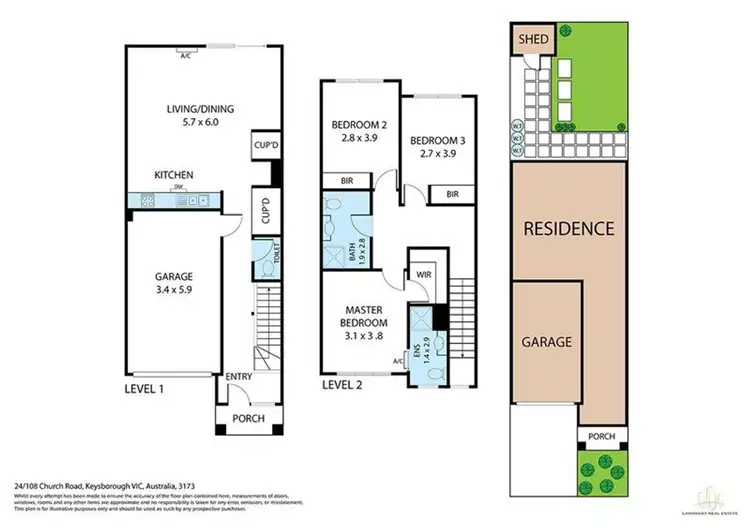 Floorplan of Homely townhouse listing, 20/108 Church Road, Keysborough VIC 3173