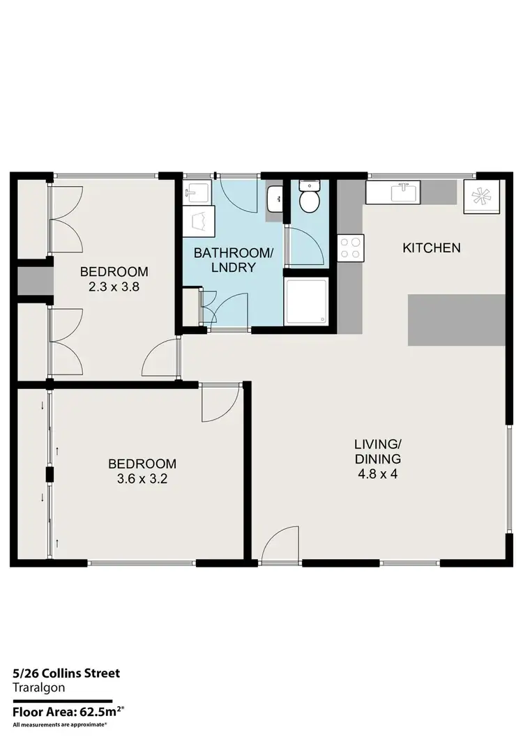 Floorplan of Homely unit listing, 5/26 Collins Street, Traralgon VIC 3844