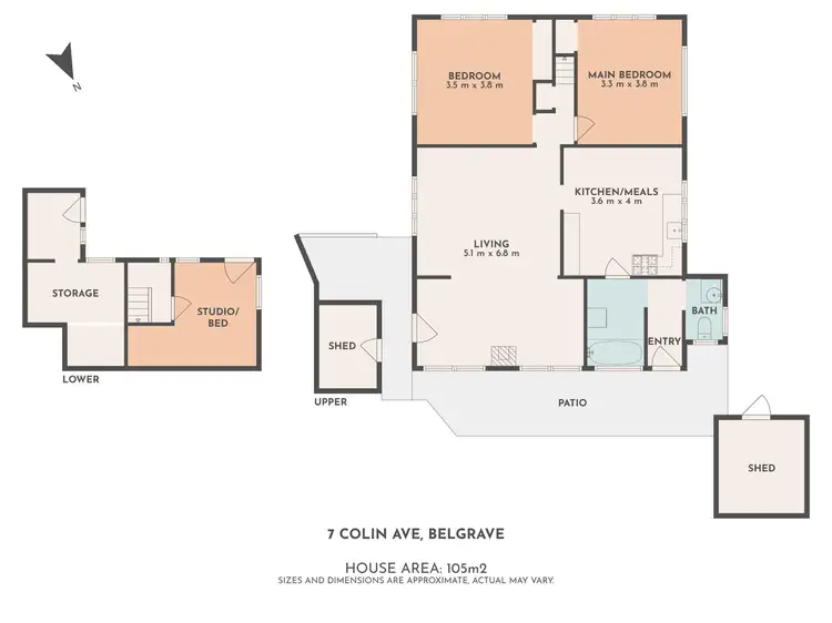Floorplan of Homely house listing, 7 Colin Avenue, Belgrave VIC 3160