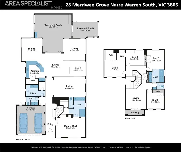 Floorplan of Homely house listing, 28 Merriwee Grove, Narre Warren South VIC 3805