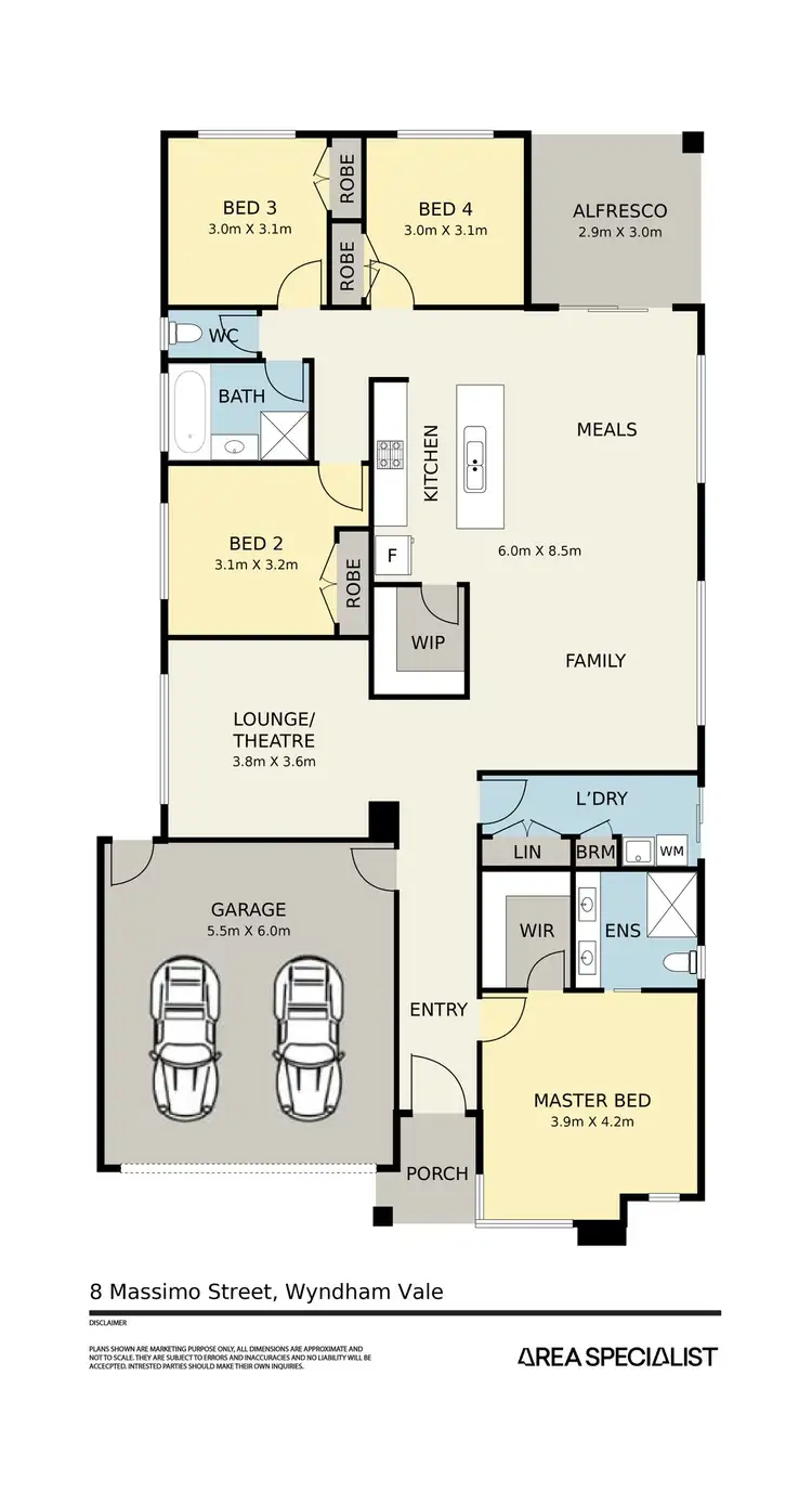 Floorplan of Homely house listing, 8 Massimo Street, Wyndham Vale VIC 3024