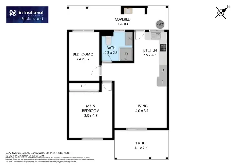 Floorplan of Homely unit listing, 2/77 Sylvan Beach Esplanade, Bellara QLD 4507