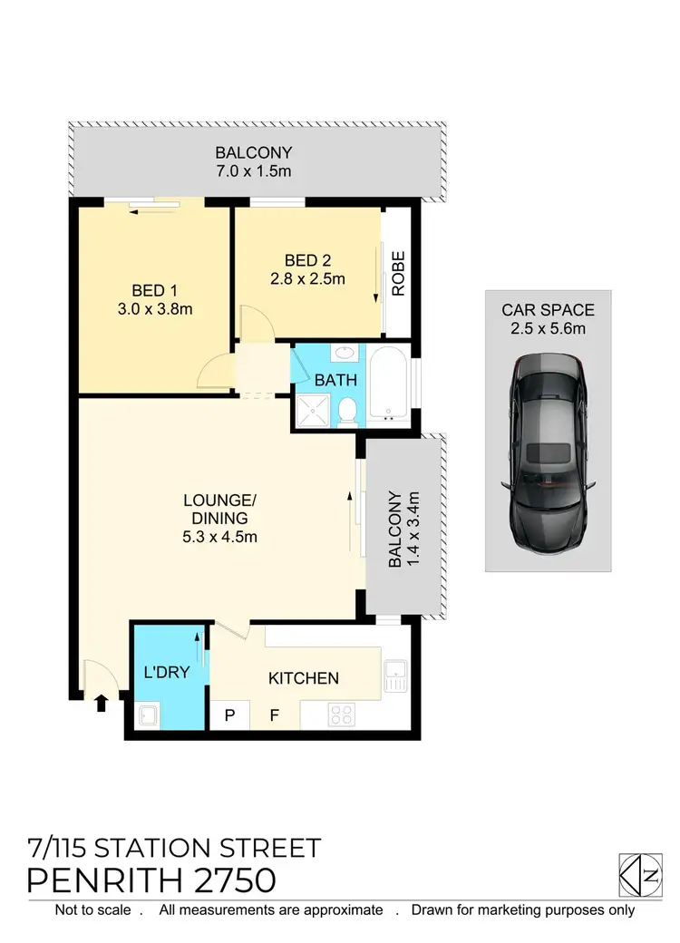 Floorplan of Homely unit listing, 7/115 Station Street, Penrith NSW 2750