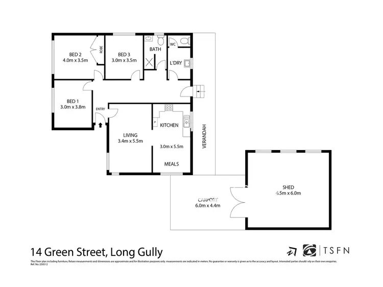 Floorplan of Homely house listing, 14 Green Street, Long Gully VIC 3550
