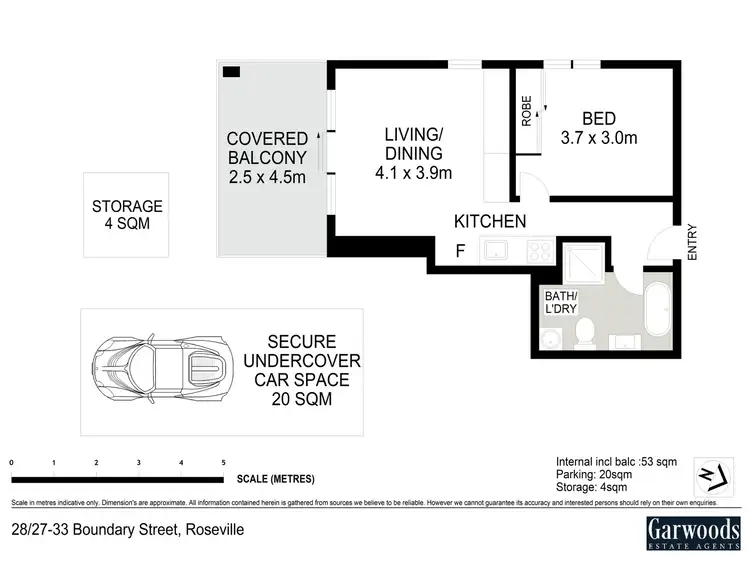 Floorplan of Homely apartment listing, 28/27-33 Boundary Street, Roseville NSW 2069