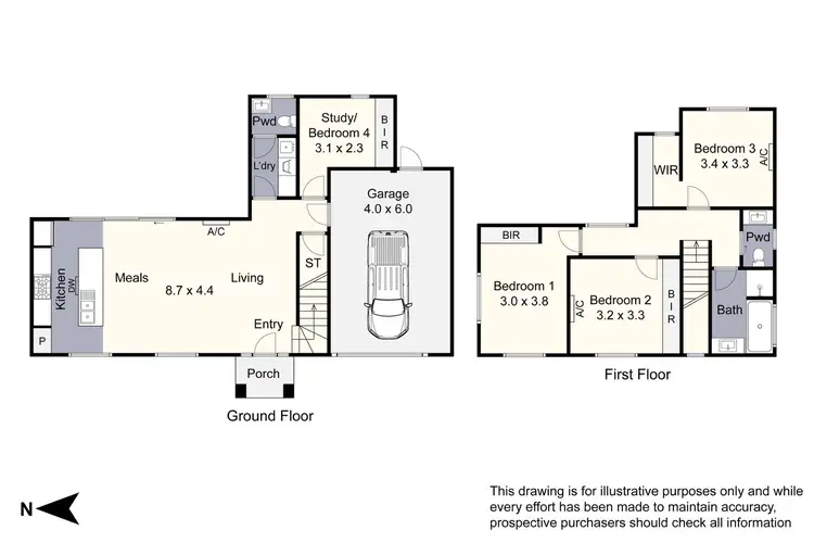 Floorplan of Homely townhouse listing, 1/5 Langold Court, Noble Park VIC 3174