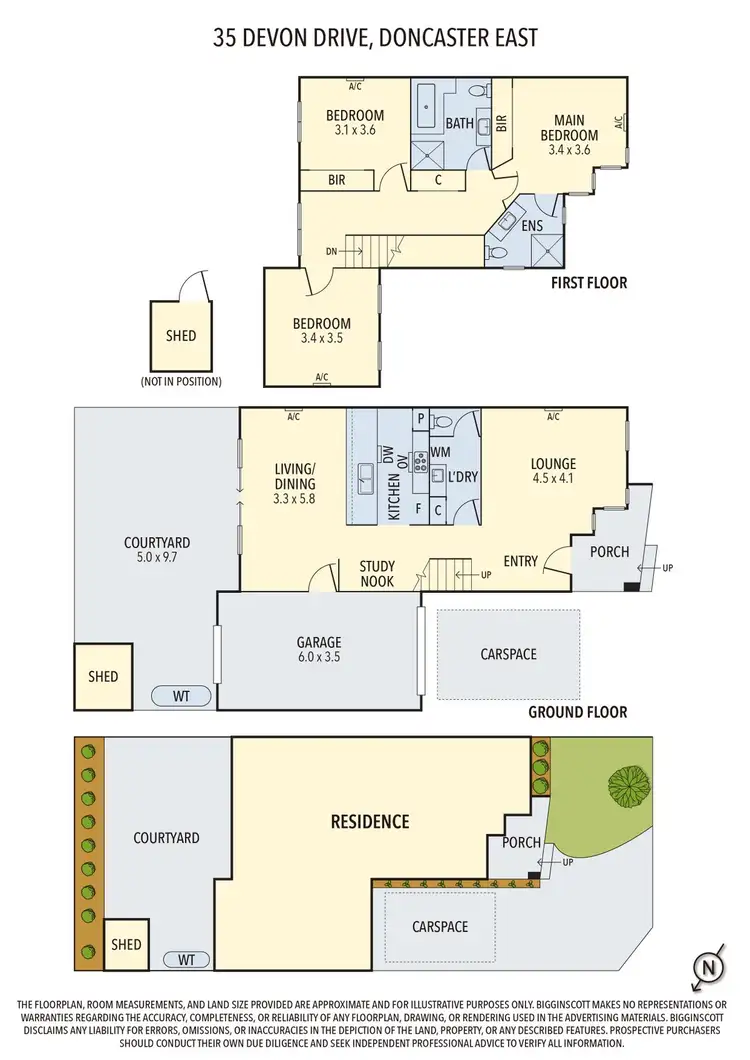 Floorplan of Homely townhouse listing, 35 Devon Drive, Doncaster East VIC 3109