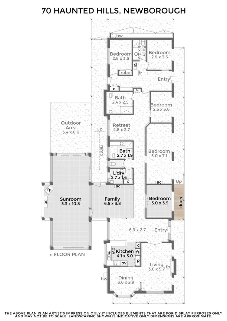 Floorplan of Homely rural property listing, 70 Haunted Hills Road, Newborough VIC 3825