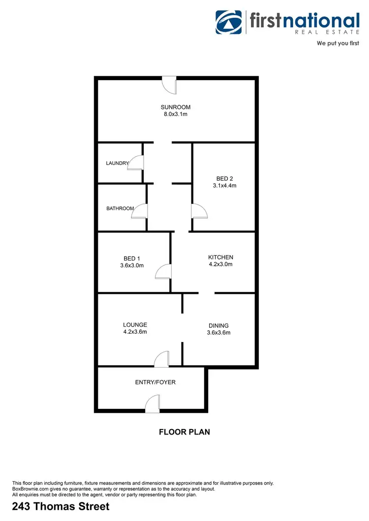Floorplan of Homely house listing, 243 Thomas Street, Broken Hill NSW 2880