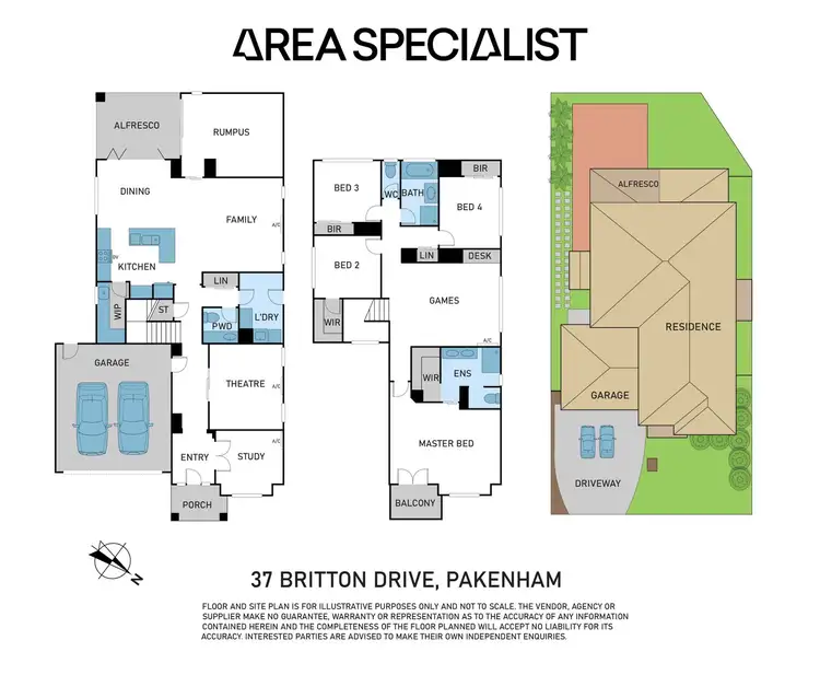 Floorplan of Homely house listing, 37 Britton Drive, Pakenham VIC 3810
