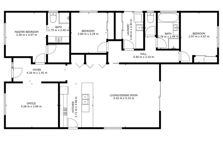 Floorplan of Homely house listing, 2 Ella-Mae Court, Red Cliffs VIC 3496