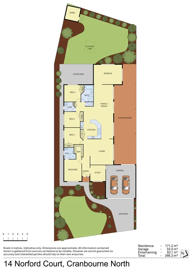 Floorplan of Homely house listing, 14 Norford Court, Cranbourne North VIC 3977