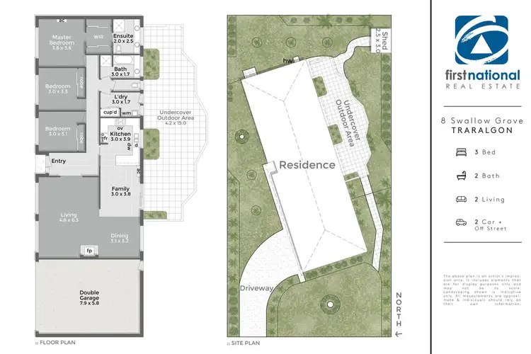 Floorplan of Homely house listing, 8 Swallow Grove, Traralgon VIC 3844