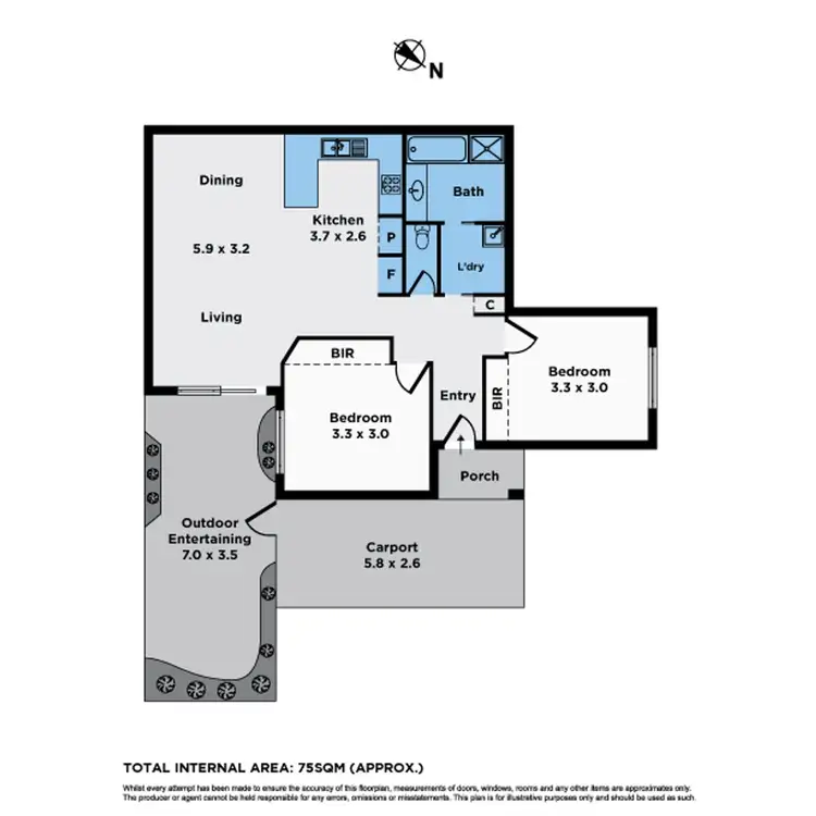 Floorplan of Homely unit listing, 49A Epsom Road, Ascot Vale VIC 3032