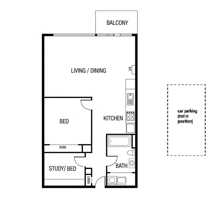 Floorplan of Homely apartment listing, 318/66 Mt Alexander Road, Travancore VIC 3032