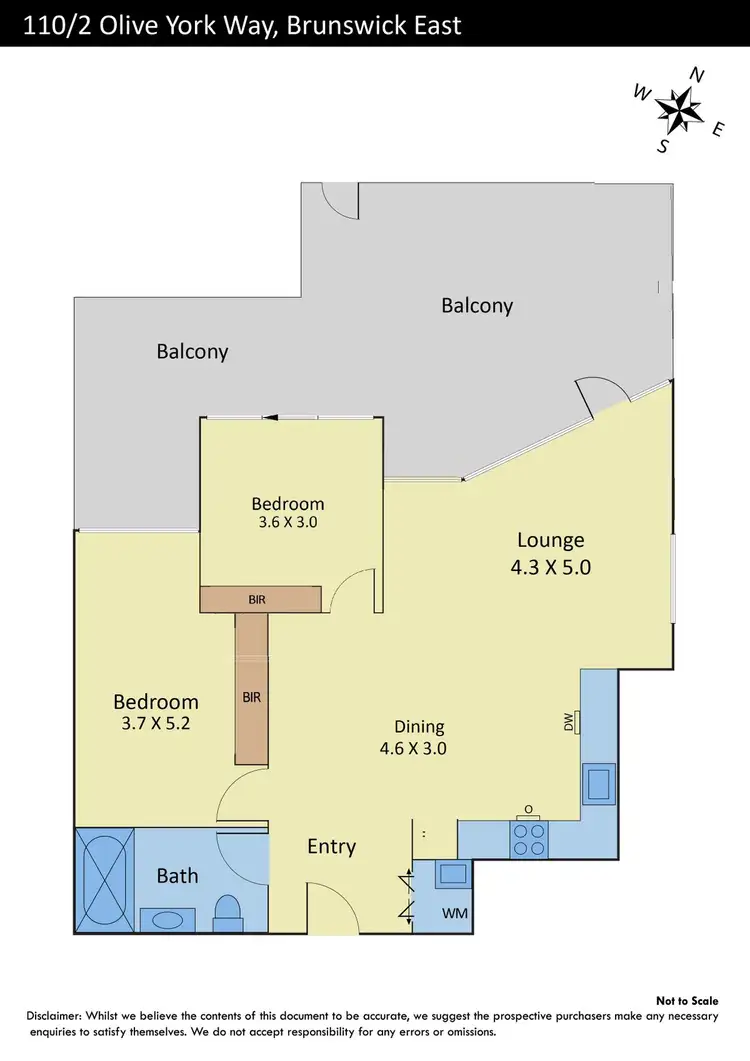 Floorplan of Homely apartment listing, 110/2 Olive York Way, Brunswick West VIC 3055
