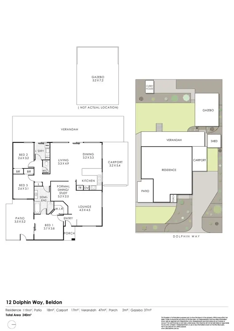 Floorplan of Homely house listing, 12 Dolphin Way, Beldon WA 6027