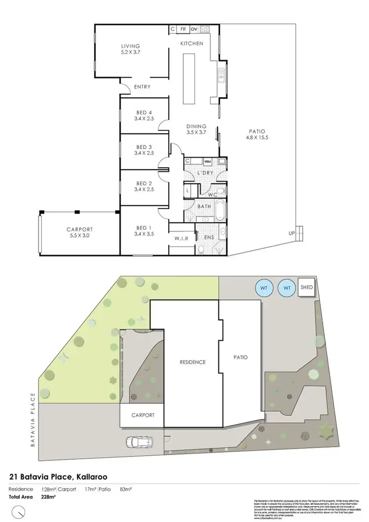 Floorplan of Homely house listing, 21 BATAVIA PLACE, Kallaroo WA 6025