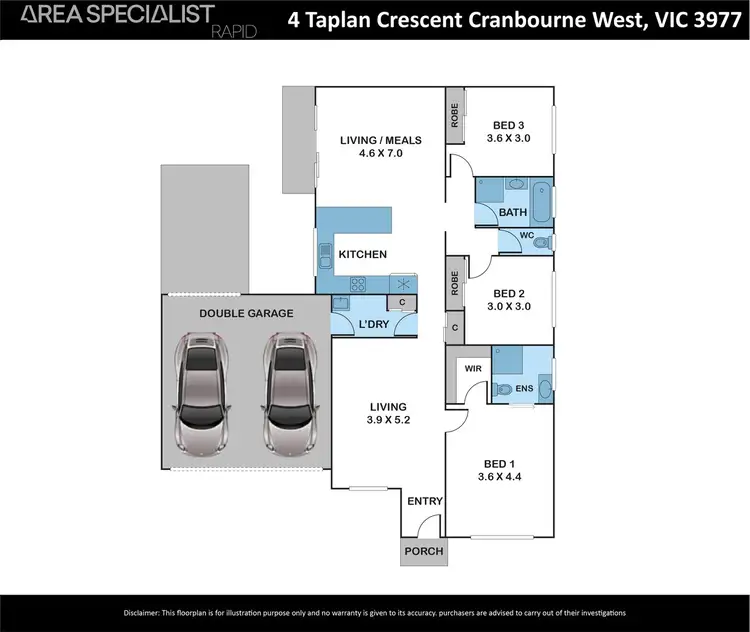 Floorplan of Homely house listing, 4 Taplan Crescent, Cranbourne West VIC 3977