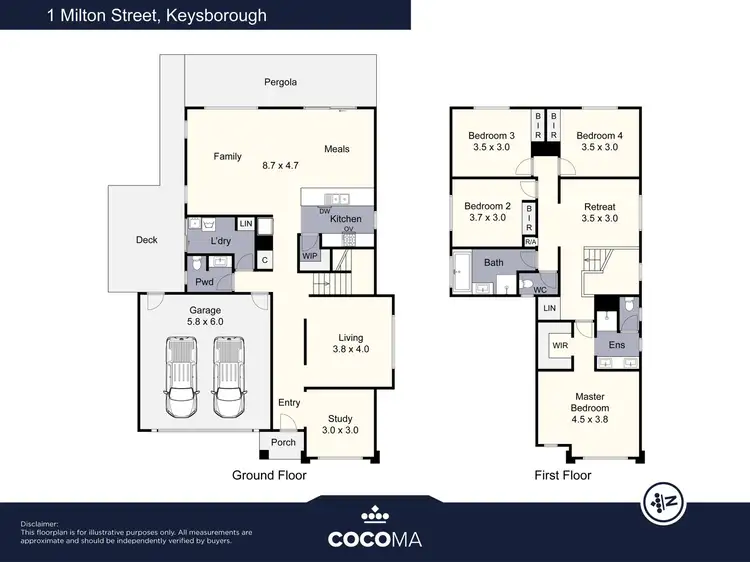 Floorplan of Homely house listing, 1 Milton Street, Keysborough VIC 3173