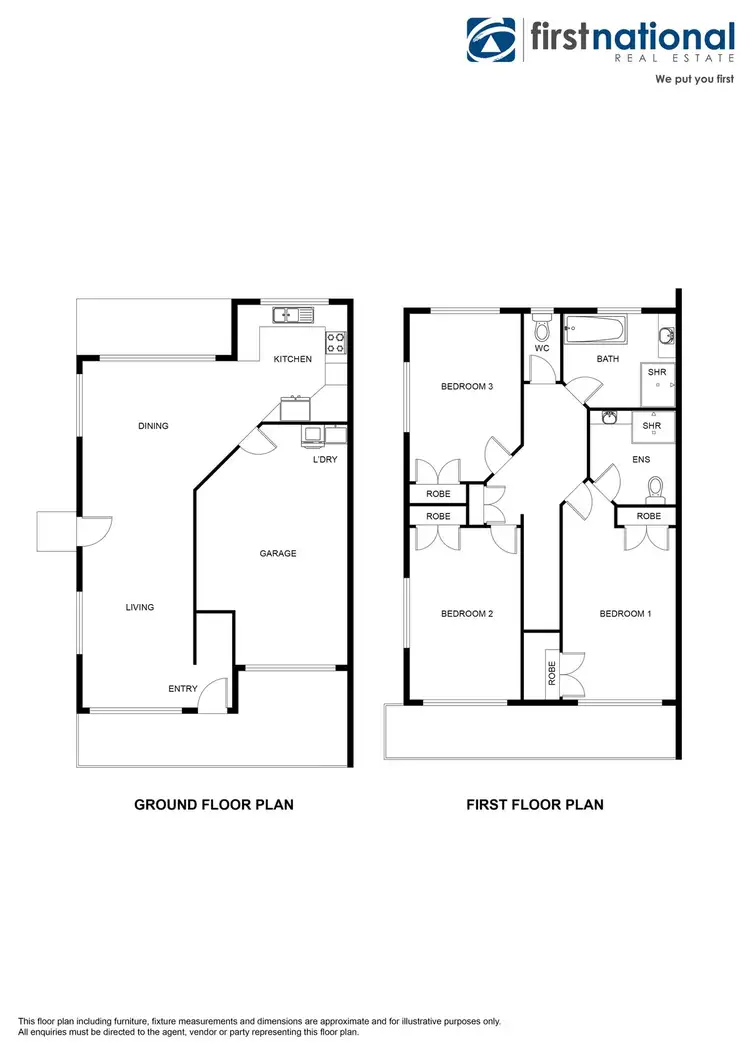 Floorplan of Homely townhouse listing, 1/29 Law Street, Redbank QLD 4301