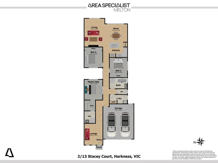 Floorplan of Homely house listing, 2/13 Stacey Court, Harkness VIC 3337