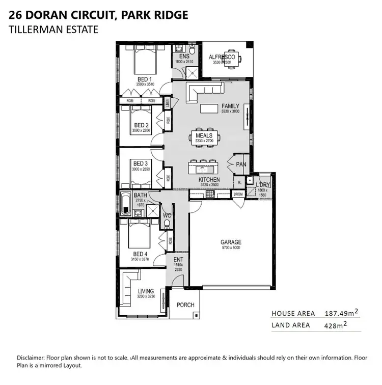 Floorplan of Homely house listing, 26 Doran Circuit, Park Ridge QLD 4125