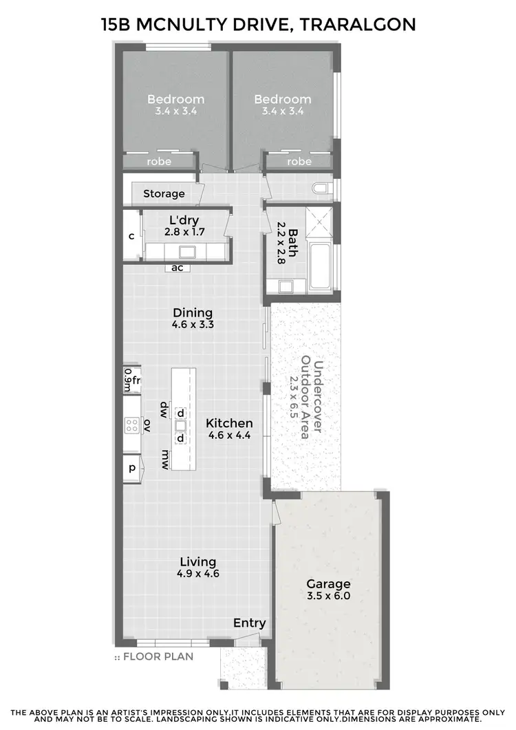 Floorplan of Homely house listing, 15B McNulty Drive, Traralgon VIC 3844