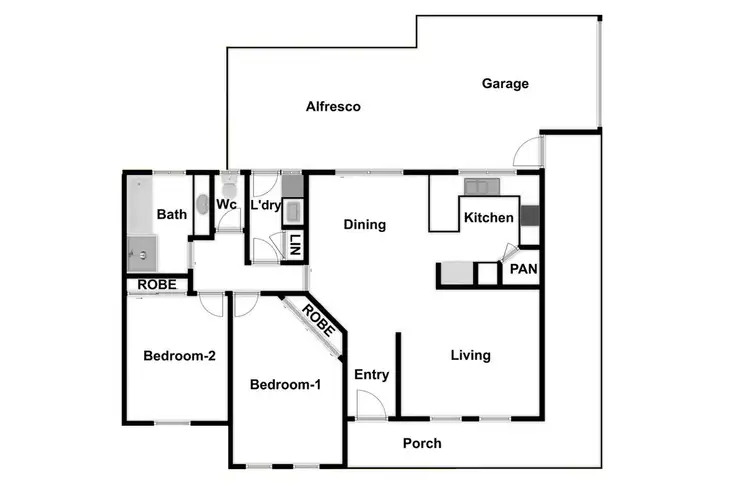 Floorplan of Homely townhouse listing, 1 Golden Grove, Red Cliffs VIC 3496