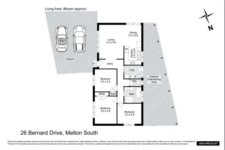 Floorplan of Homely house listing, 26 Bernard Drive, Melton South VIC 3338