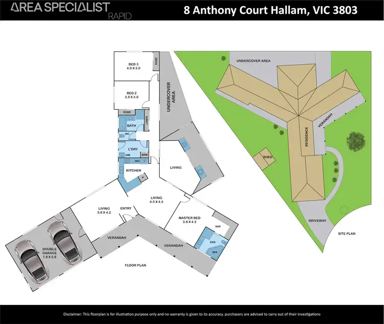 Floorplan of Homely house listing, 8 Anthony Court, Hallam VIC 3803
