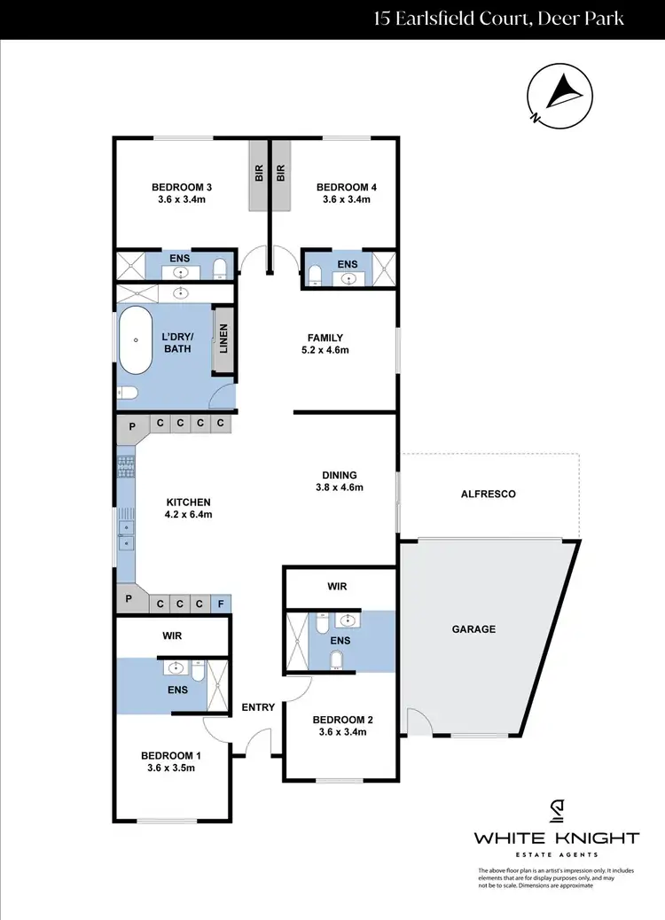 Floorplan of Homely house listing, 13 Earlsfield Court, Deer Park VIC 3023