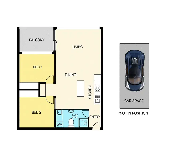 Floorplan of Homely apartment listing, 407/179 Boundary Road, North Melbourne VIC 3051