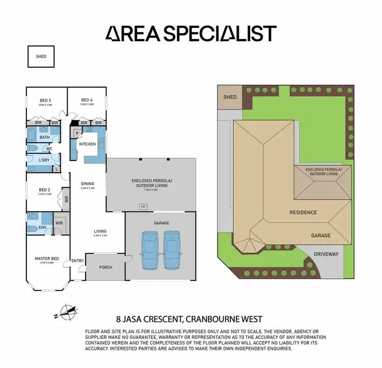 Floorplan of Homely house listing, 8 Jasa Crescent, Cranbourne West VIC 3977