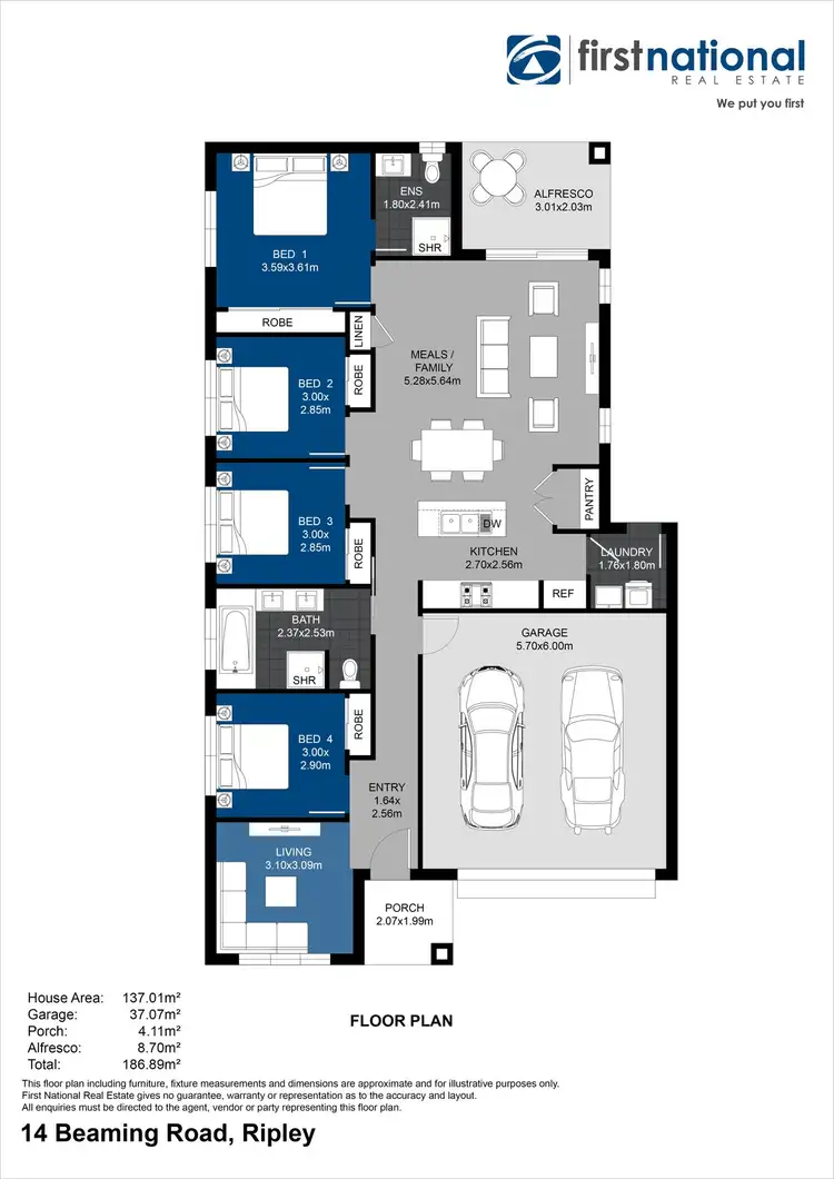 Floorplan of Homely house listing, 14 Beaming Road, Ripley QLD 4306