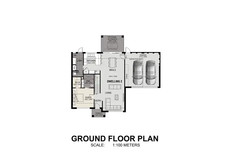 Floorplan of Homely townhouse listing, 2/2 Kirby Court, Ferntree Gully VIC 3156