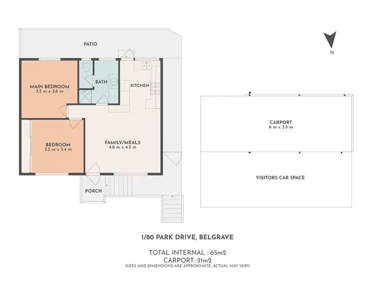Floorplan of Homely unit listing, 1/80 Park Drive, Belgrave VIC 3160