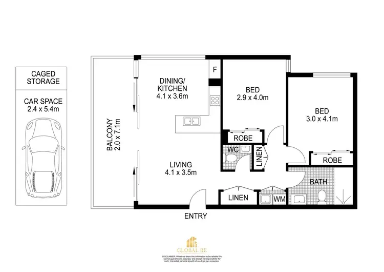 Floorplan of Homely unit listing, 4/26 George Street, Liverpool NSW 2170