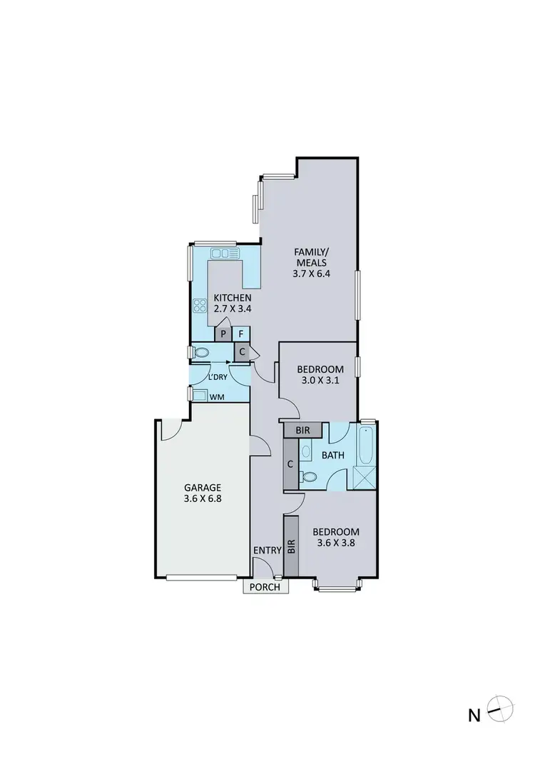 Floorplan of Homely unit listing, 4/4 Myrtle Street, Bayswater VIC 3153