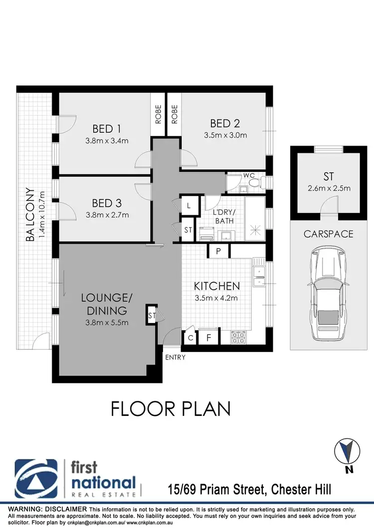 Floorplan of Homely unit listing, 15/69 Priam Street, Chester Hill NSW 2162