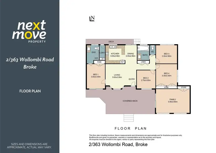Floorplan of Homely rural property listing, 2/363 Wollombi Road, Broke NSW 2330