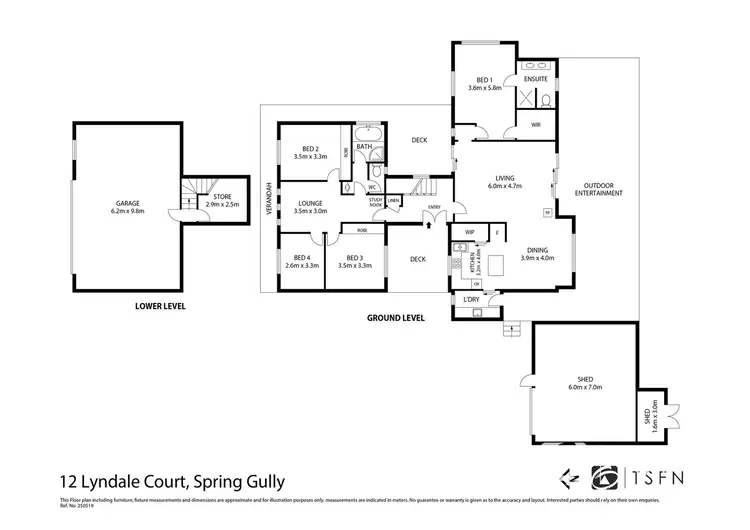 Floorplan of Homely house listing, 12 Lyndale Court, Flora Hill VIC 3550